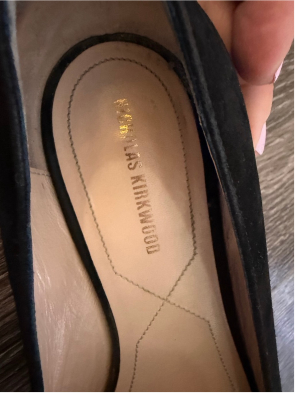 Nickolas Kirkwood Black Suede Pearl Casati Loafers Sz 38 - Picture 9 of 16